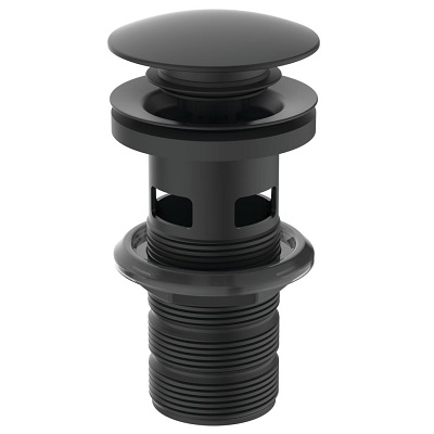 Ideal Standard Click - Clack dugno vožtuvas 1 1/4” (32 mm), matinė juoda